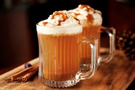 Pumpkin cider with whipped cream