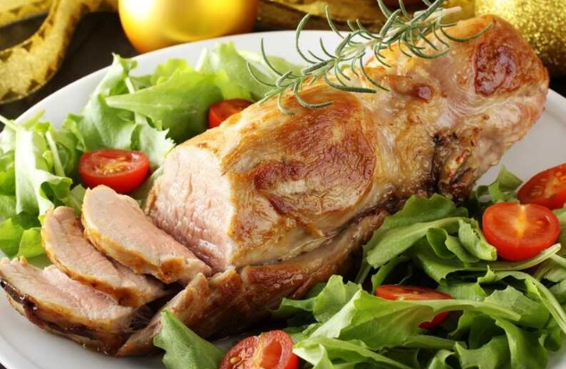 Baked pork tenderloin with mustard and honey