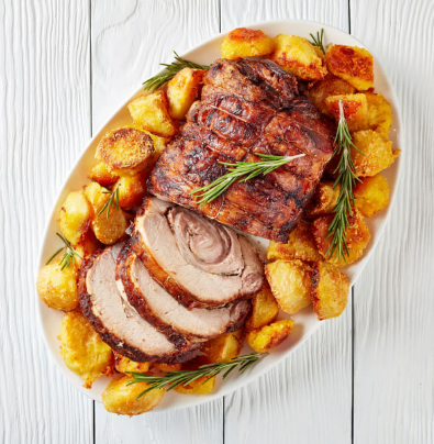 baked pork roll in the oven