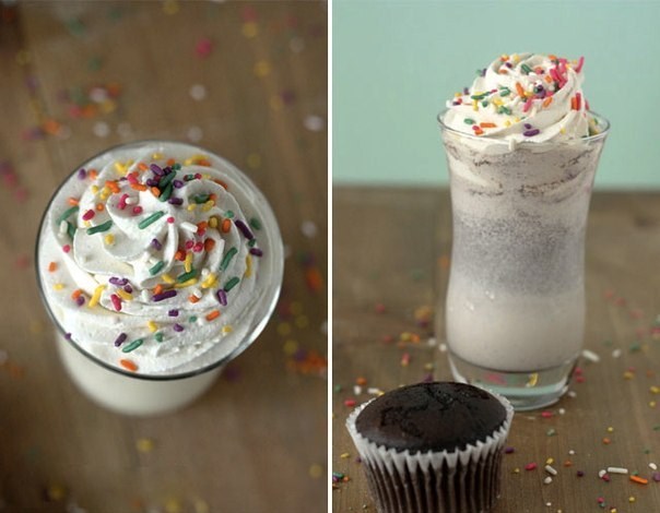 Milkshake with cupcake flavor