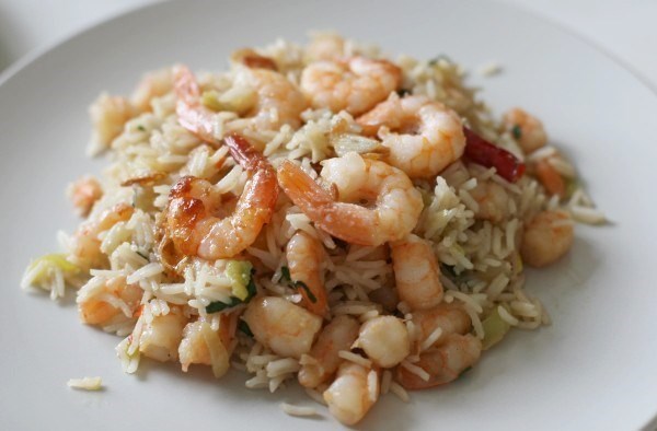 Rice with shrimps and squid
