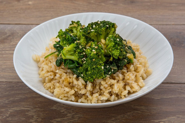 Rice with broccoli in Chinese