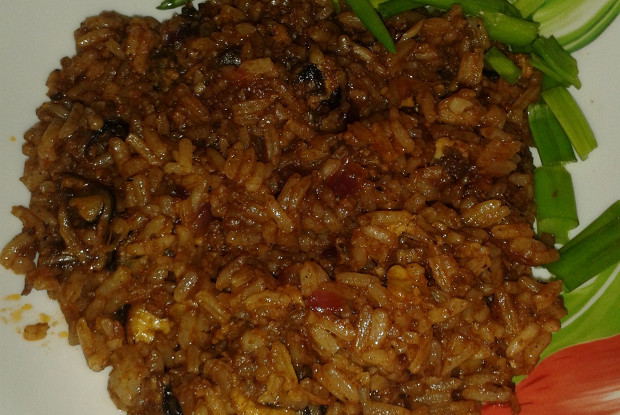 Spicy rice with mussels