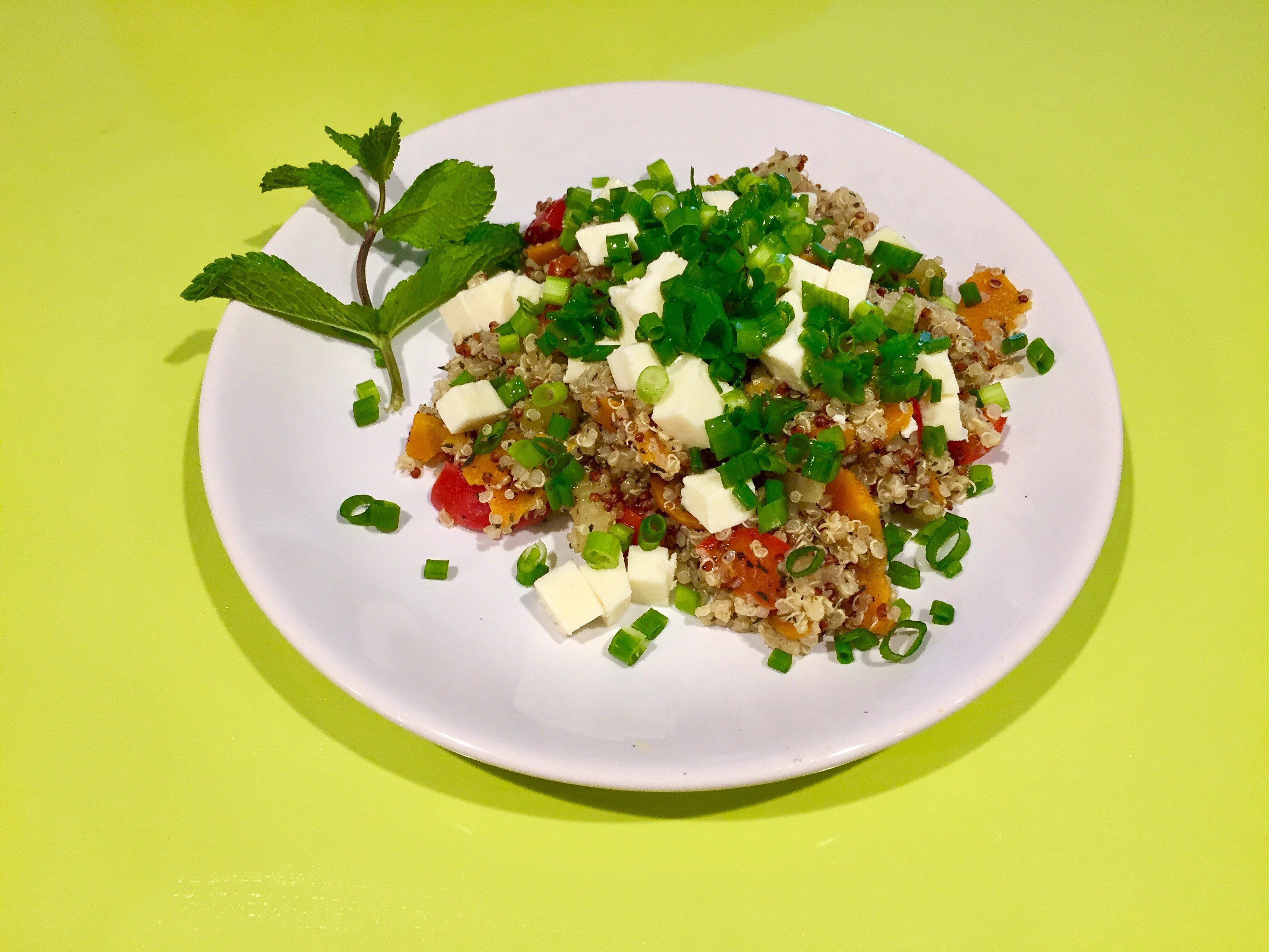 Warm quinoa salad