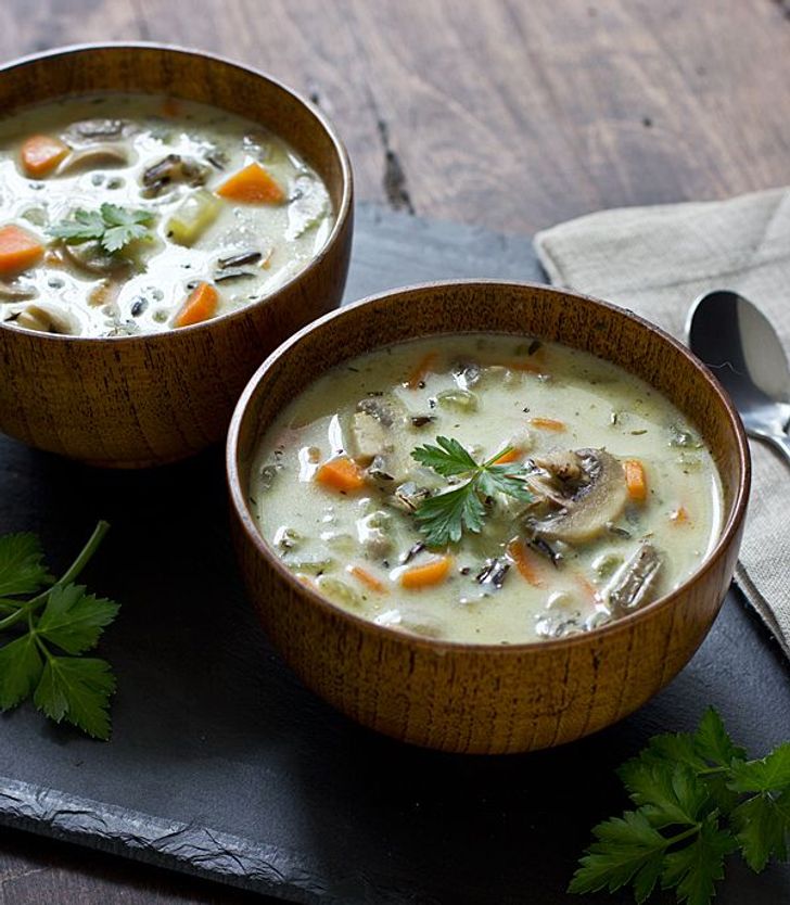 Creamy mushroom soup