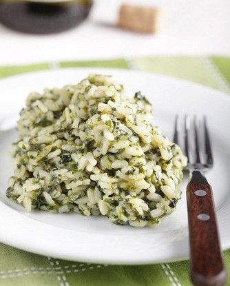 Aromatic rice with poblano peppers and herbs