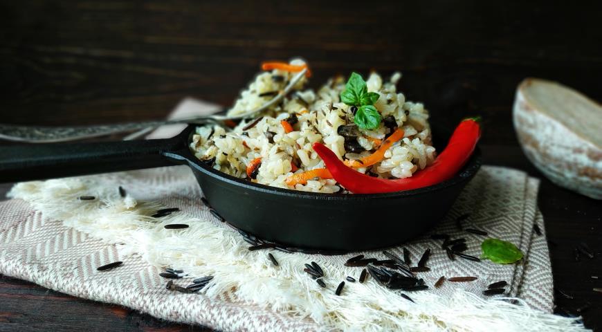 Pilaf with mushrooms