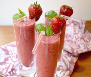 Strawberry and cherry smoothie