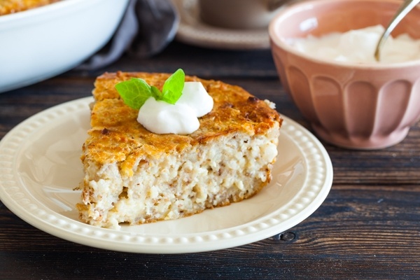 Cheese and buckwheat casserole in a multicooker