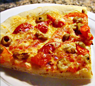 Homemade pizza with kefir
