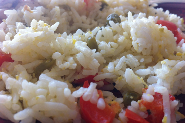 Rice with vegetables and egg