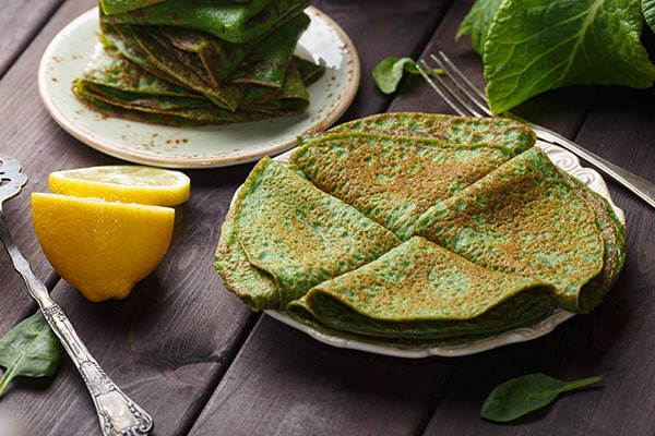 Green pancakes