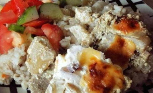 Pork with pineapple in the oven