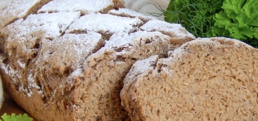 Wheat buckwheat bread with malt