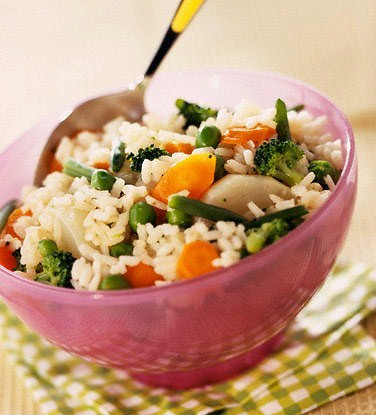 Rice with vegetables and mushrooms