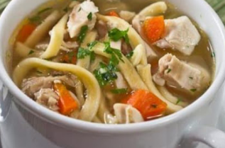 Pork and egg noodle soup