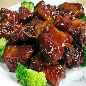 Honey ribs with garlic