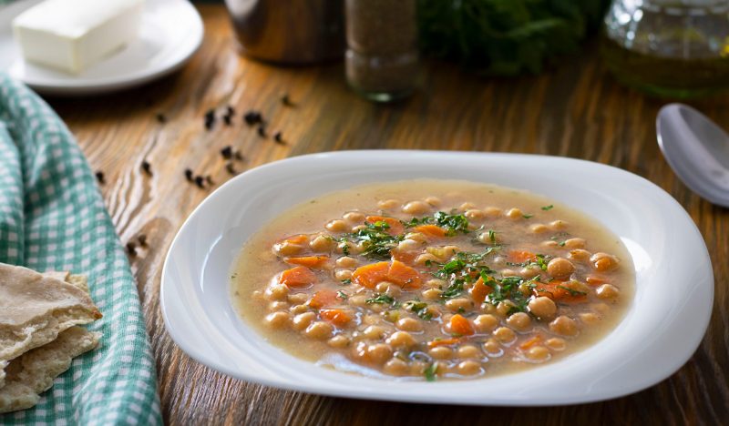 Greek soup with chickpeas