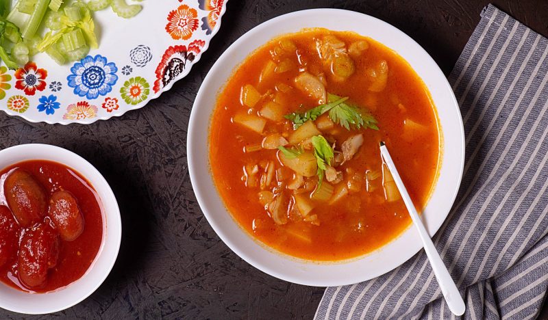 Fish soup with tomatoes