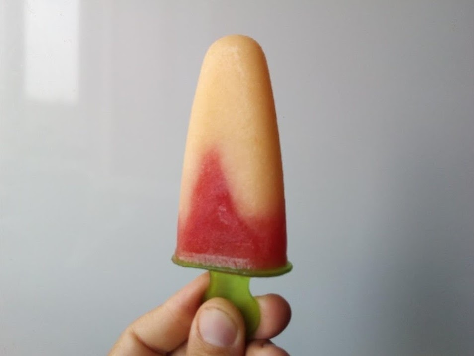 Melon and watermelon ice cream