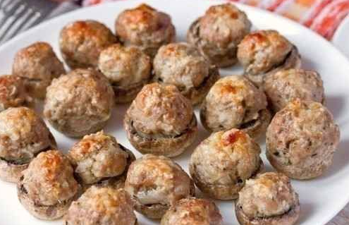 Baked stuffed mushrooms