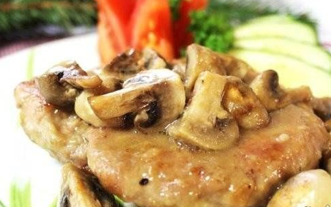 Pork with mushrooms