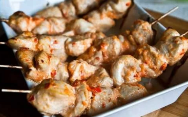 Fantastically delicious kebab in the oven!