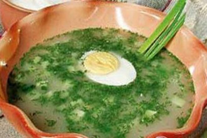 Okroshka on dried fruit infusion