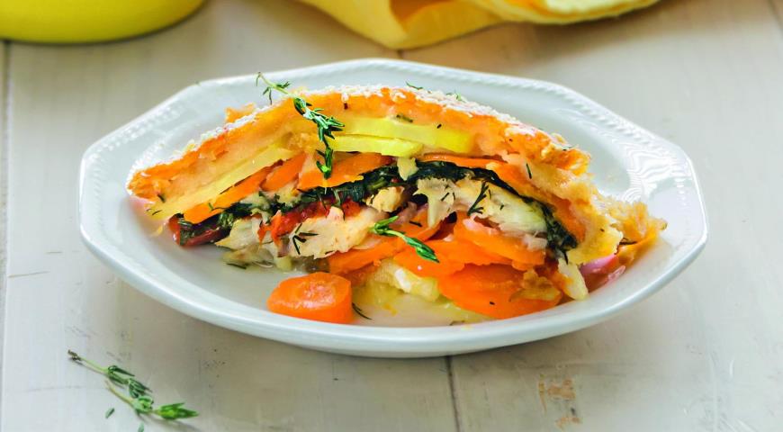 Cod casserole with vegetables