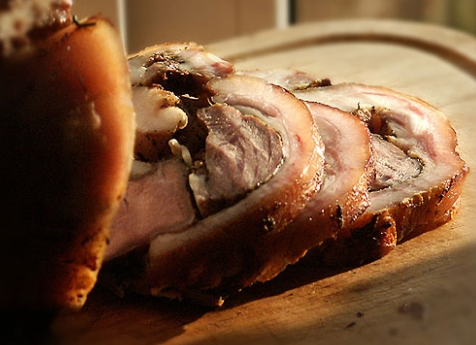 Meatloaf with pork head