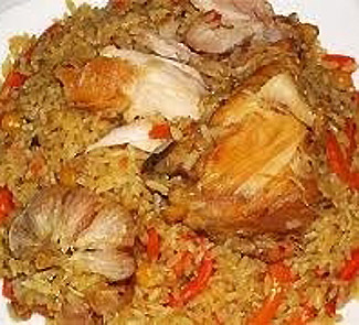 Uzbek pilaf with chicken
