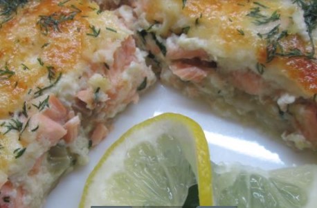 Quiche Stuffed with Sockeye with GoatCcheese