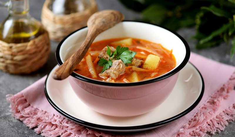 Cabbage soup with turnips