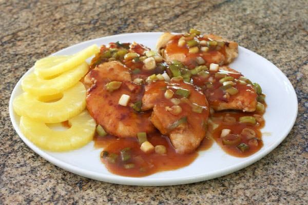 Steamed chicken breasts in soy sauce