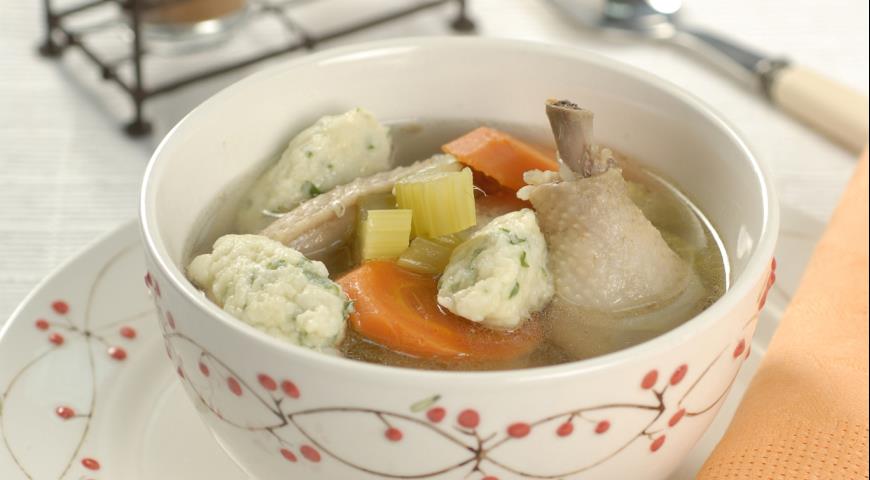 Chicken dumpling soup