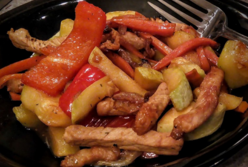 Stir-fry of pork