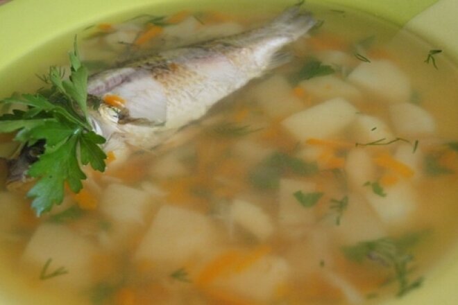 Classic carp fish soup