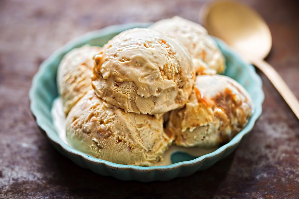 Ice cream with salted caramel