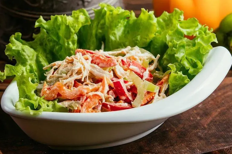 Salad recipe with chicken fillet
