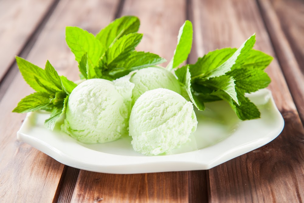 Peppermint ice cream without cream