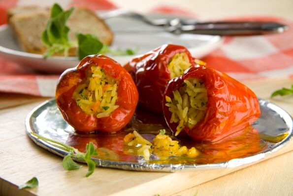 Peppers stuffed with vegetables