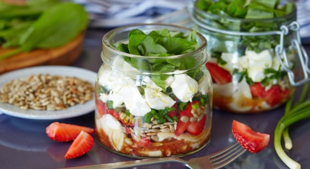 Strawberry Salad in a Jar