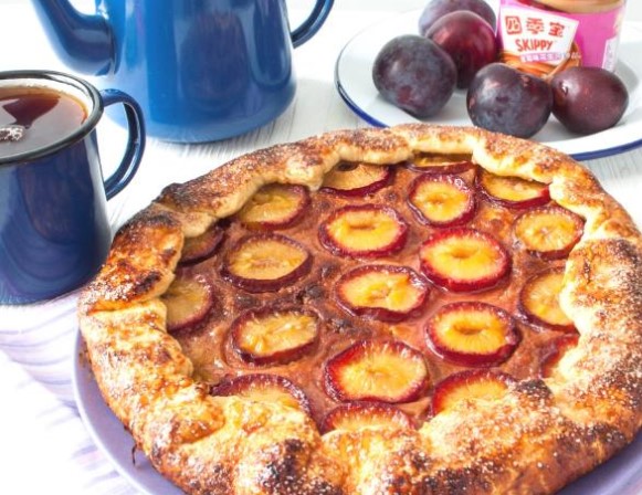Galette with Plums and Peanut Butter