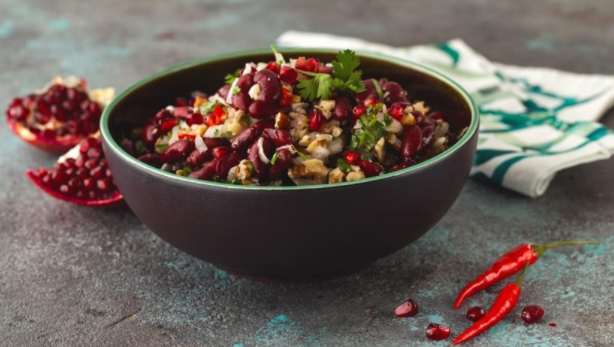 Beans with Nuts and Pomegranate