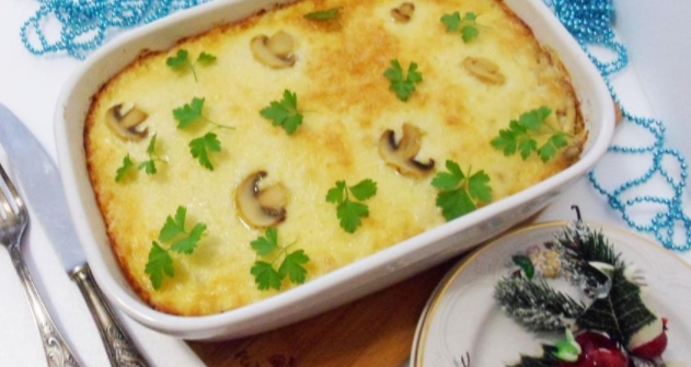 Julienne with Potatoes and Mushrooms
