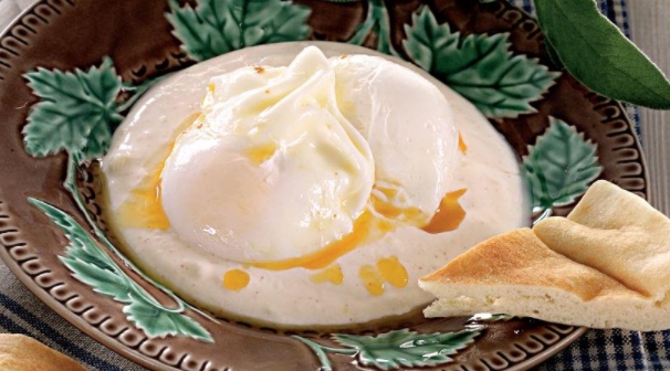 Turkish Poached Eggs with Yogurt and Sage Oil