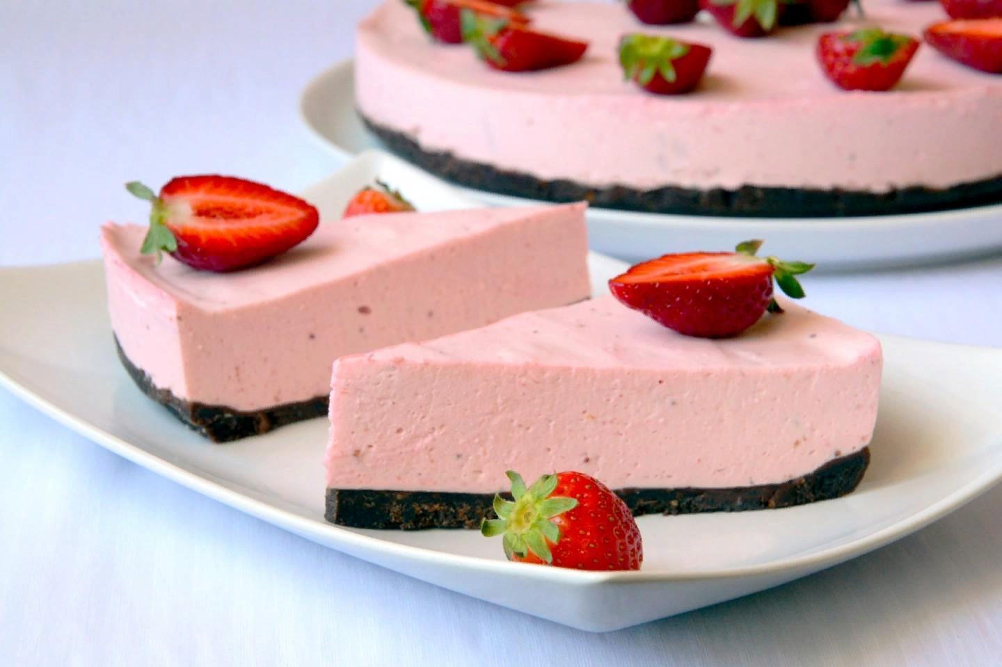 Strawberry cheesecake without baking