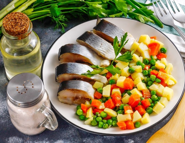 Diet side dish for fish