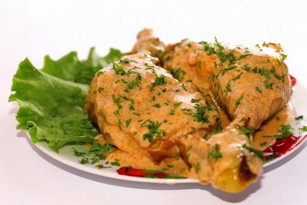 Recipe for chicken with ginger and sour cream