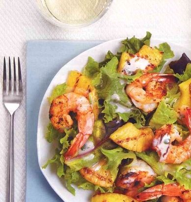 Shrimp and pineapple salad